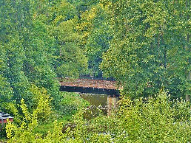 Spálov - železniční most přes Jizeru pod MVE Spálov