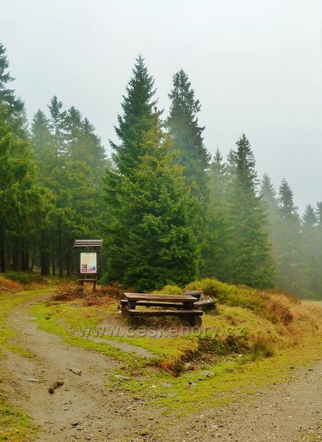 Kletno - první rozcestí v sedle Sniežnická