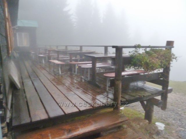 Králický Sněžník - opuštěná předzahrádka chaty Návrší