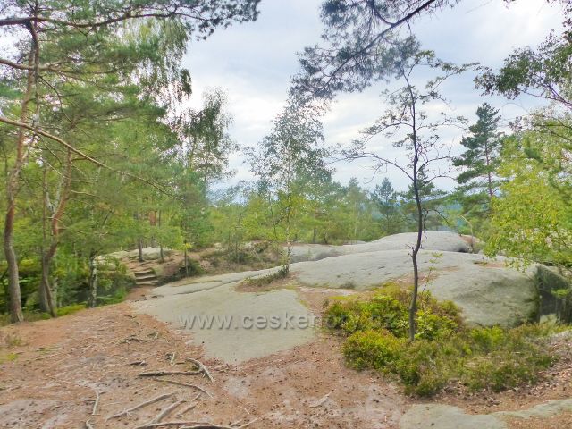 Klokočské skály - z trasy po červené TZ k rozcestí Zdenčina skála