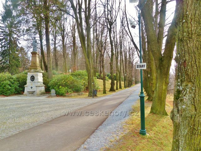 Lázně Jeseník - začátek Ripperovy promenády