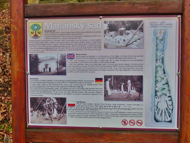 Malé Svatoňovice - informační panel Mariánský Sad