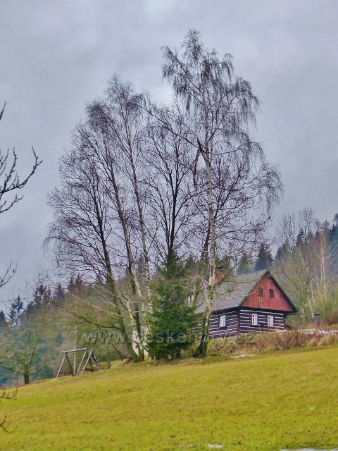 Malé Svatoňovice - chalupa na svahu Předních Hor