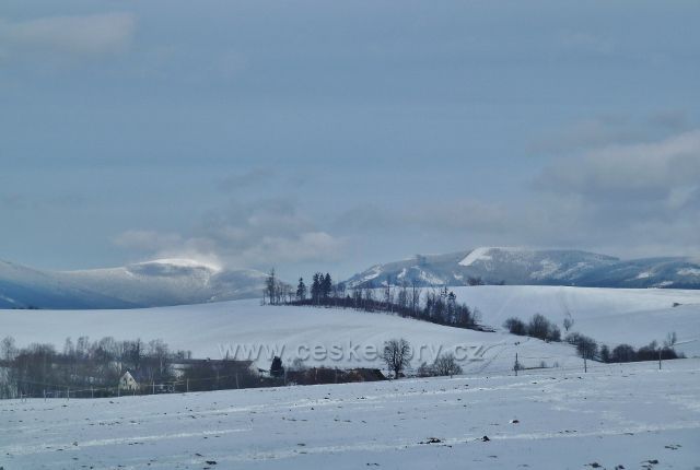 Králíky - pohled na Králický Sněžník a Slamník