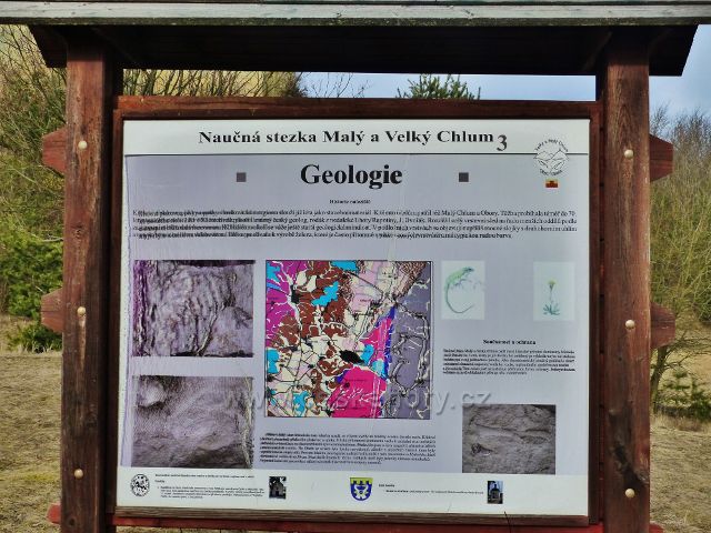 Krhov - panel 3.zastavení NS Malý a Velký Chlum v areálu pískovcového lomu na Malém Chlumu