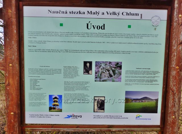 Bořitov - panel 1.zastavení NS Malý a Velký chlum na rozcestí Pod Malým Chlumem