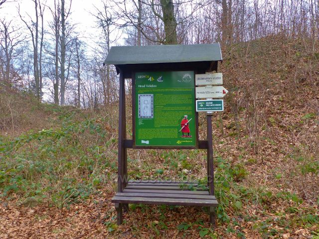 Potštejn - informační panel v areálu zříceniny hradu Velešov