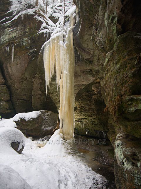 Brtnické ledopády - Velký ledový sloup - 14.1.2017