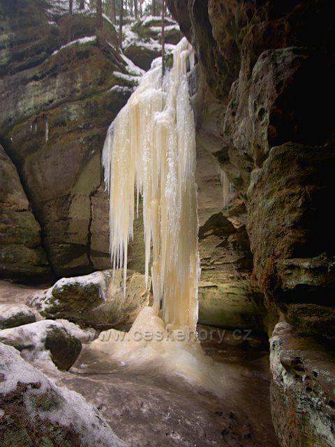 Brtnické ledopády - Velký ledový sloup - 18.2.2017