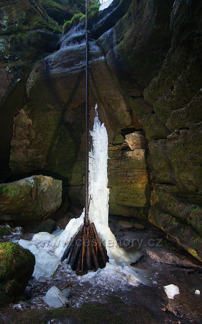 Brtnické ledopády - Velký ledový sloup - 4.3.2017