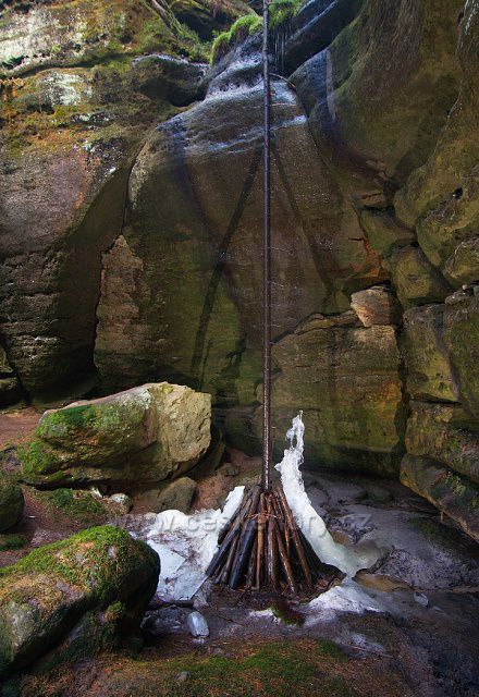 Brtnické ledopády - Velký ledový sloup - 18.3.2017