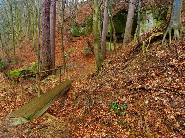Lanšperk - stezka pokračuje od Havlíčkovy studánky na Kopaninu