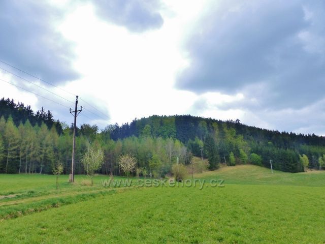 Bohousová - pohled na Kletnou(535 m.n.m.)