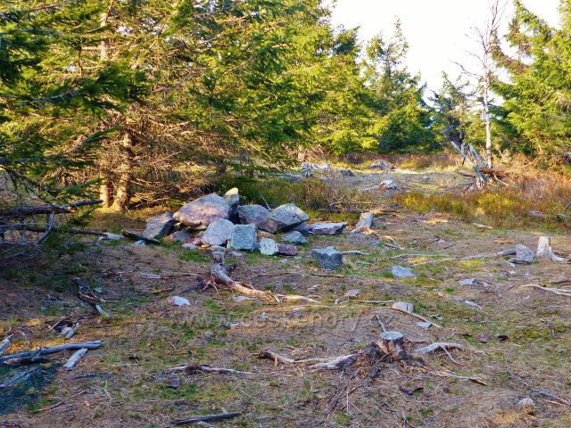 Vrchol Malé Deštné 1090 m.n.m.