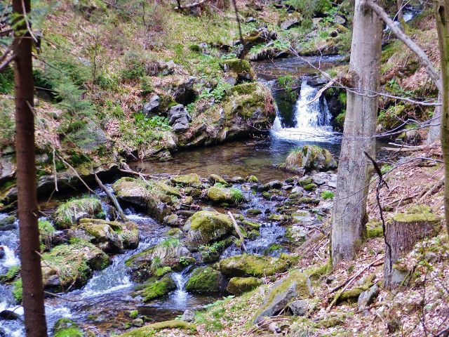 Malý vodopád na Kunčickém potoku