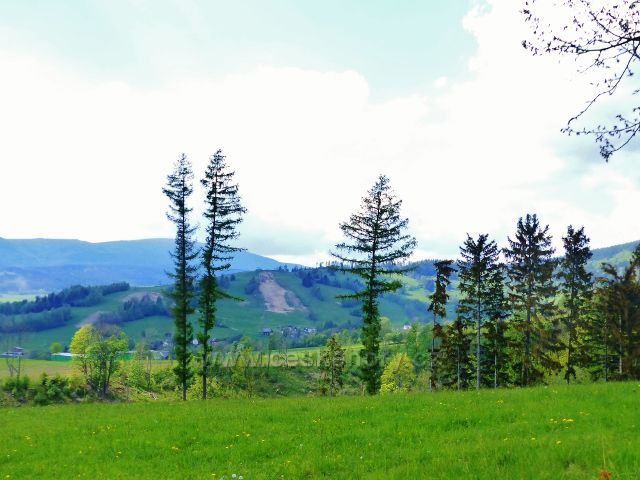 Průhled ke Ski areálu Kunčice