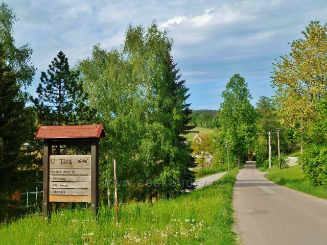 Jamné nad Orlicí - silnička k restauraci U Tisu