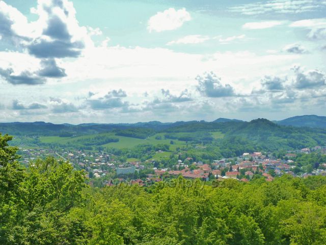 Rožnov pod Radhoštěm - pohled z Jurkovičovy rozhledny