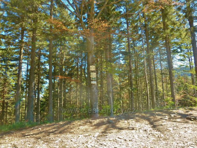 Turistický rozcestník "Lukšinec 953 m.n.m."