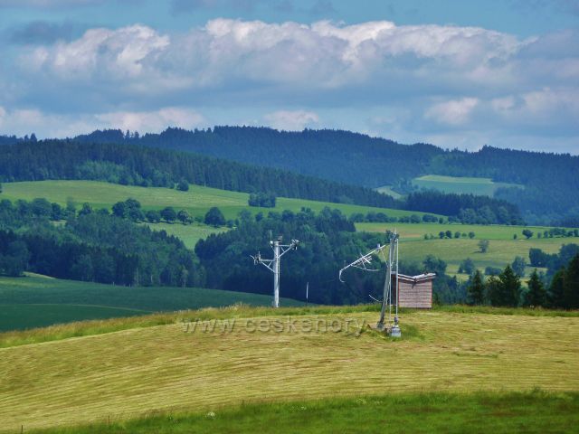 Mistrovice - pohled z Blažkovského kopce na Malův kopec