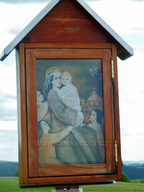Mistrovice - detail obrázku sv.Zdislavy z Lemberka u cesty k "Neznámému lyžaři"