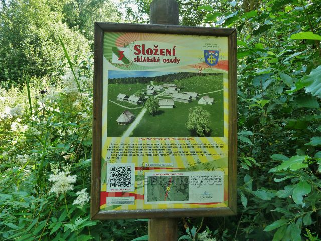 České Milovy- panel o složení sklářské osady