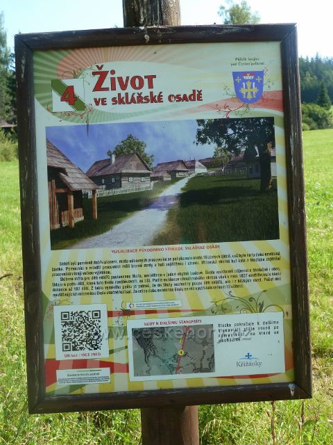 České Milovy - panel Život ve sklářské osadě