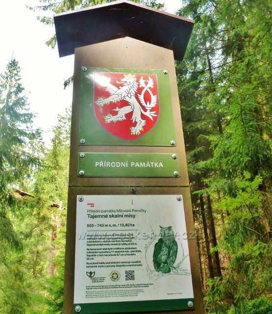 České Milovy - označení PP Milovské Perníčky