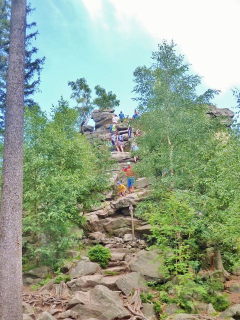 Křižánky - PP Devět skal, výstup k rozhledovému místu