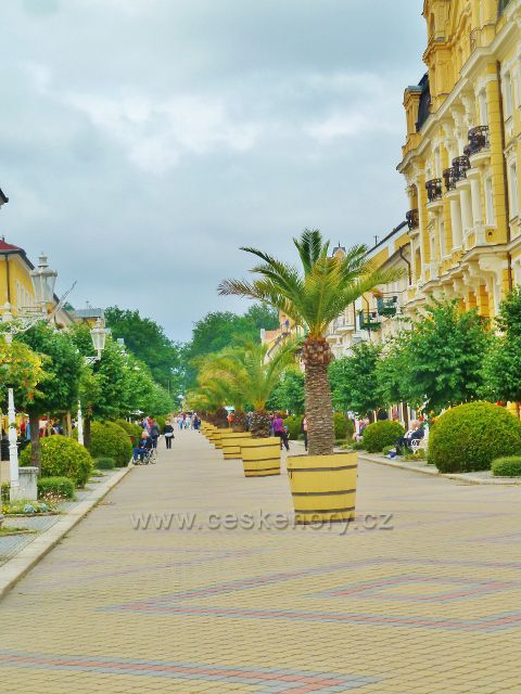 Františkovy Lázně - pěší zóna v Národní ulici