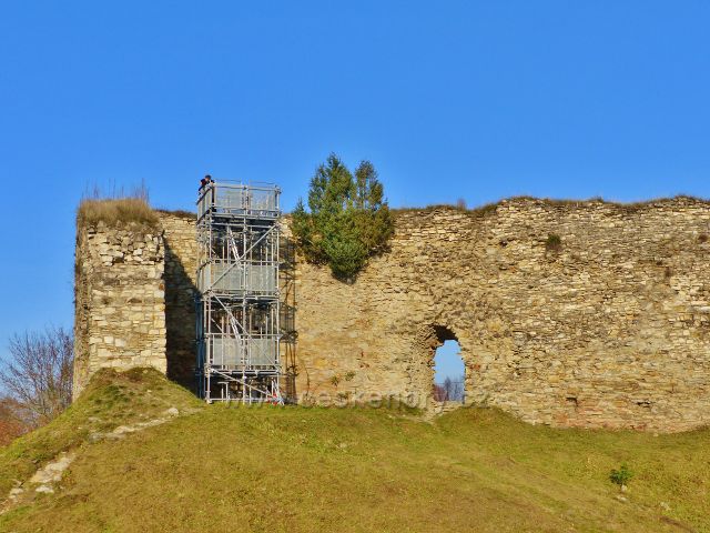 Vyhlídková plošina na zřícenině hradu Lanšperk