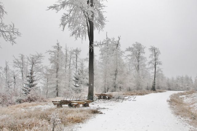 Spalona - odpočinkové místo u cesty po modré TZ k rozhledně Jagodna