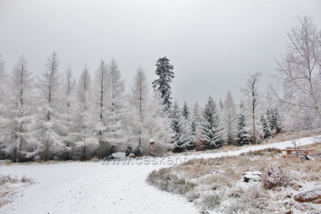 Spalona - křižovatka lesních cest a odpočinkové místo na trase z rozhledny Jagodna