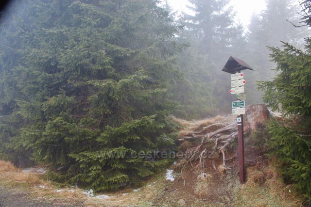Sedloňov - turistický rozcestník "Polomské sedlo"
