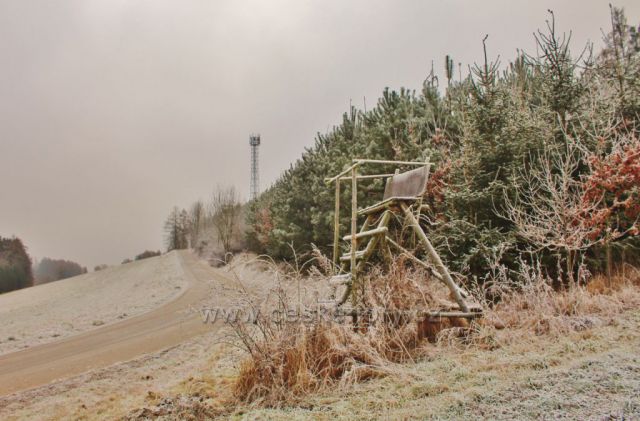Písečná - posed na úbočí Hůrky