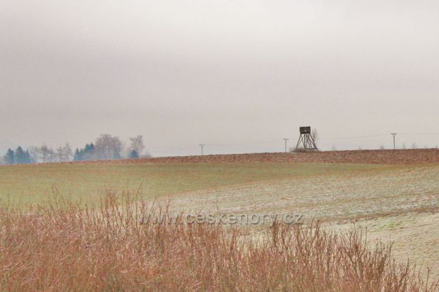 Písečná - posed v poli pod Hůrou