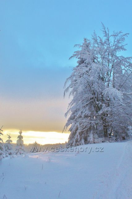 Bartošovice v O.h. - podvečer u vyhlídkového místa na Vysokém Kořenu