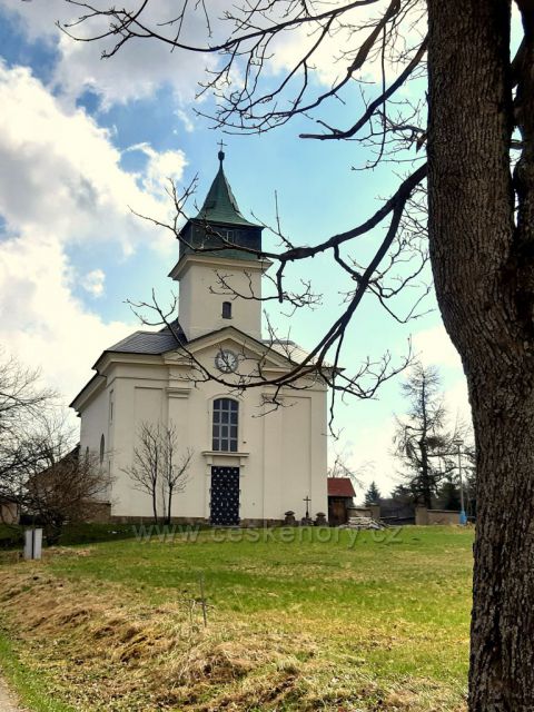 Cínovec, kostel Nanebevzetí Panny Marie