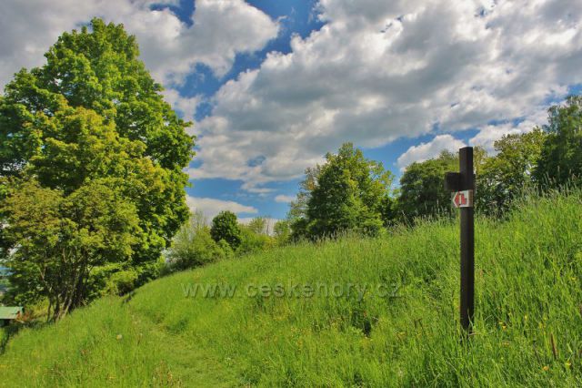 Letohrad - stezka po úbočí Hradiska ke zřícenině hradu Kyšperk