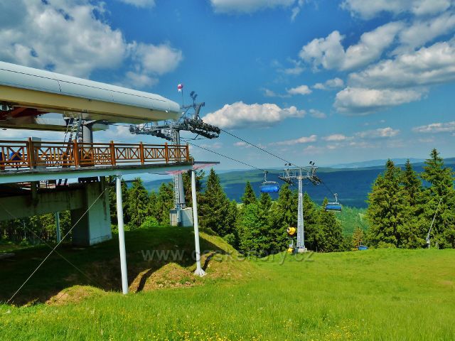 Šerlich - horní stanice polské lyžařské lanovky