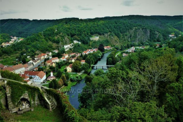 Výhled na řeku Dyji z Vranova