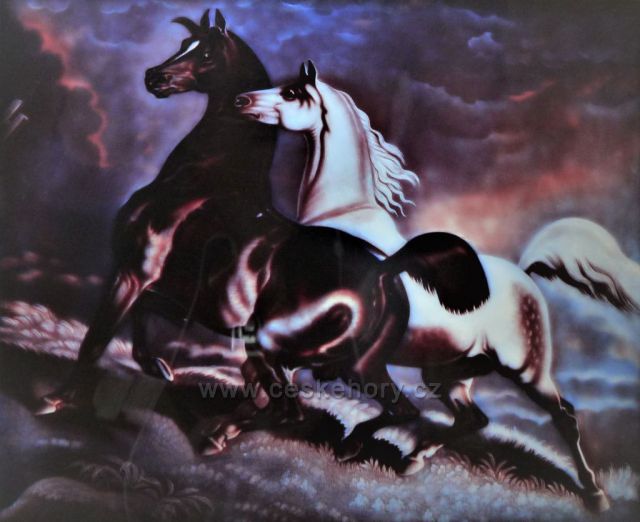 Kamenický Šenov - muzeum skla
(skleněný obraz Koně v bouři)