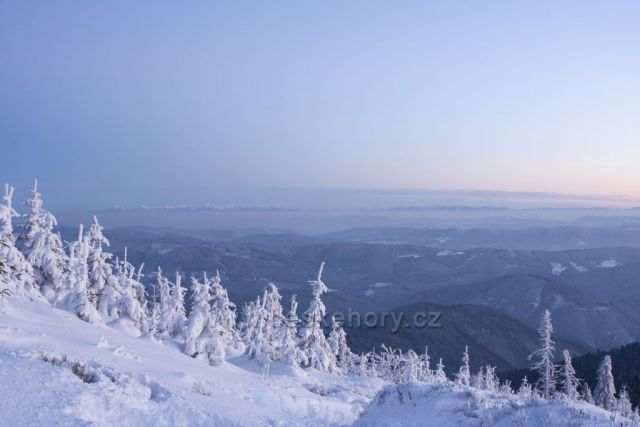Před západem na Lysé hoře,prosince 2010