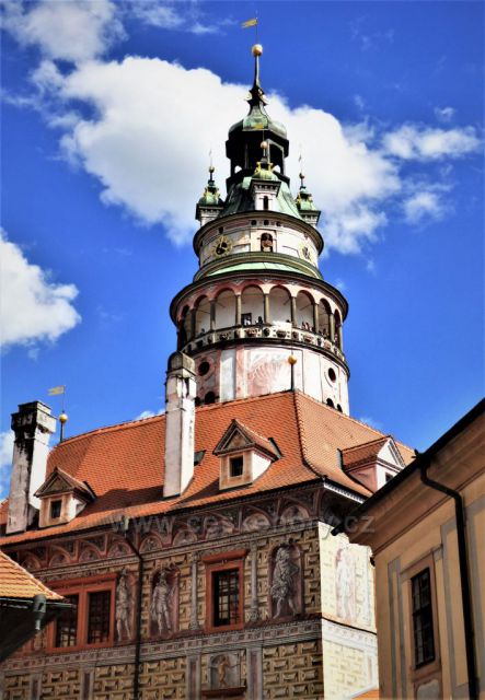 Český Krumlov - detail věže