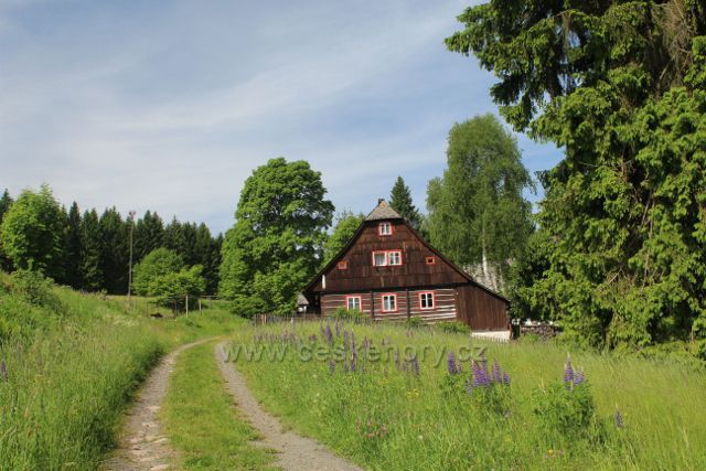 Neratov - roubenka u cesty na Vysoký kořen
