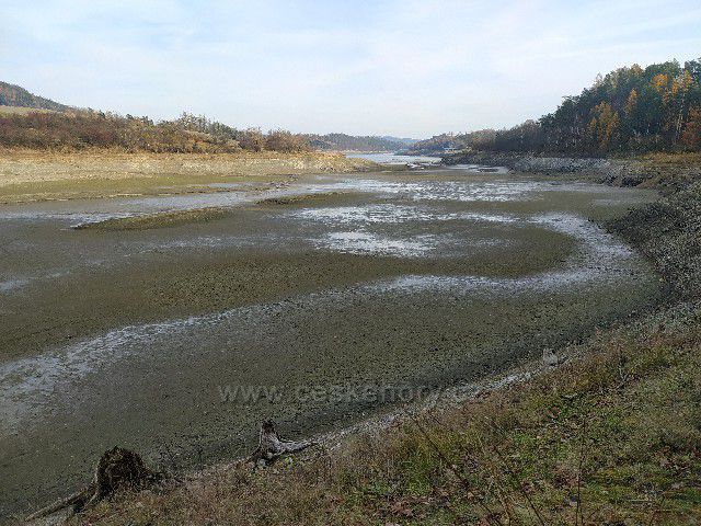 Přehrada Křetínka vypuštěná kvůli opravě