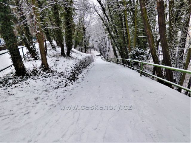 Cesta zasněženou Kyselkou