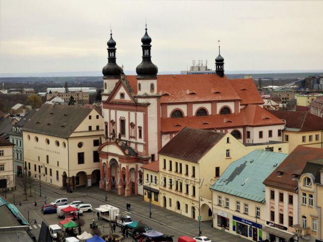 Shlížení z Městské věže v Chomutově