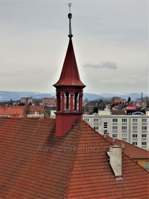 Shlížení z Městské věže v Chomutově