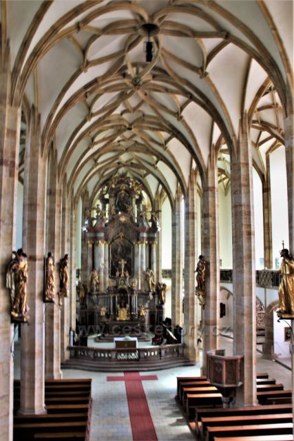 Kostel Nanebevzetí Panny Marie - interiér
(přesunutý kostel v Mostě)